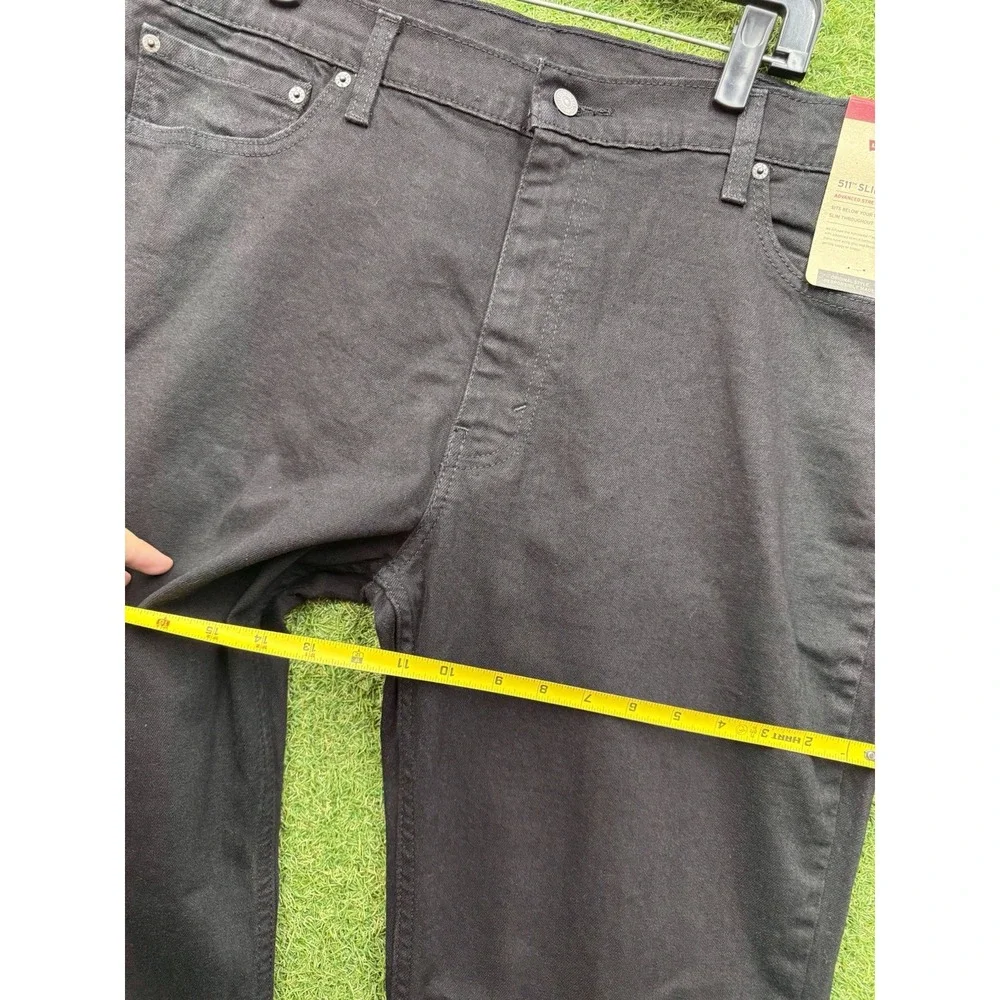 Levis 511 Jeans Mens 40x32 Low Rise Flex Stretch Slim Fit Tapered Black NWT
